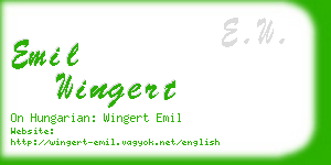emil wingert business card